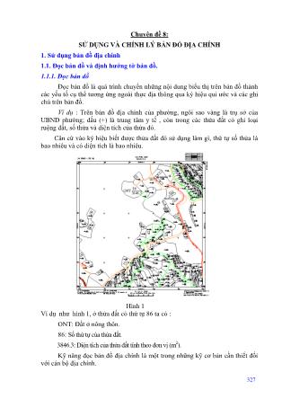Bài giảng Địa chính - Chuyên đề 8: Sử dụng và chỉnh lý bản đồ địa chính