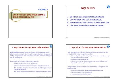 Bài giảng Dung dịch khoan ximang - Chương 8: Các kỹ thuật bơm trám ximang giếng khoan dầu khí - Đỗ Hữu Minh Triết