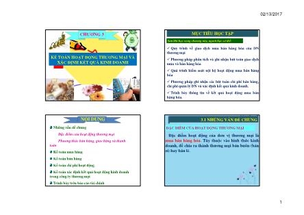 Bài giảng Kế toán tài chính 2 - Chương 3: Kế toán hoạt động thương mại và xác định kết quả kinh doanh - Dương Thị Ngọc Bích