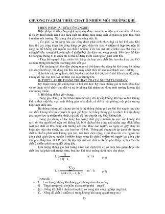 Bài giảng Kiểm soát ô nhiễm môi trường không khí (Phần 2)