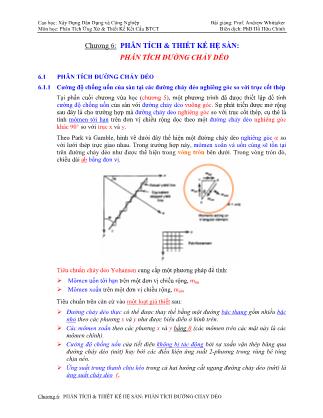 Bài giảng Phân tích ứng xử và thiết kế kết cấu BTCT - Chương 6: Phân tích và thiết kế hệ sàn - Phân tích đường chảy dẻo
