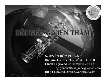 Bài giảng Viễn thám - Nguyễn Đức Thuận