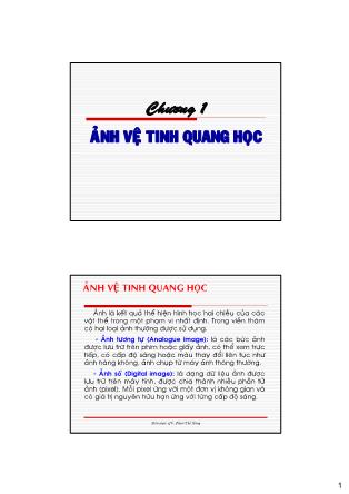 Bài giảng Viễn thám ứng dụng - Chương 1: Ảnh vệ tinh quang học - Phạm Thế Hùng