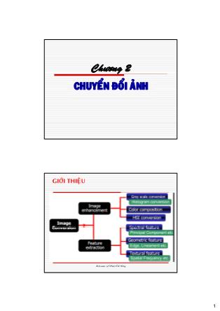 Bài giảng Viễn thám ứng dụng - Chương 2: Chuyển đổi ảnh - Phạm Thế Hùng