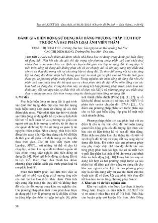 Đánh giá biến động sử dụng đất bằng phương pháp tích hợp trước và sau phân loại ảnh viễn thám