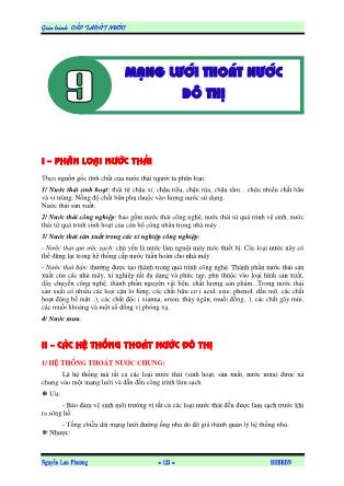 Giáo trình Cấp thoát nước - Chương 9: Mạng lưới thoát nước đô thị - Nguyễn Đình Huấn