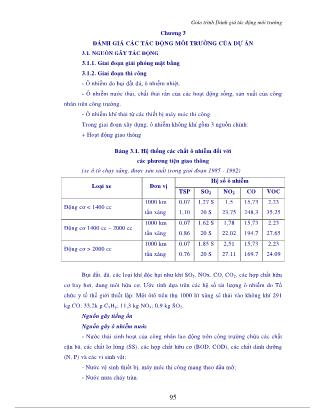 Giáo trình Đánh giá tác động môi trường - Nguyễn Đình Mạnh (Phần 2)