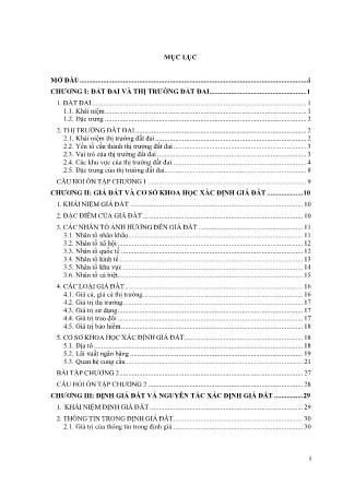 Giáo trình Định giá đất - Hồ Thị Lam Trà