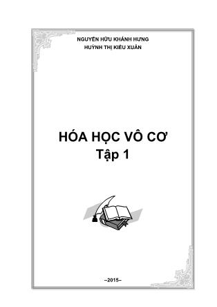 Giáo trình Hóa học vô cơ - Nguyễn Hữu Khánh Hưng (Tập 1)