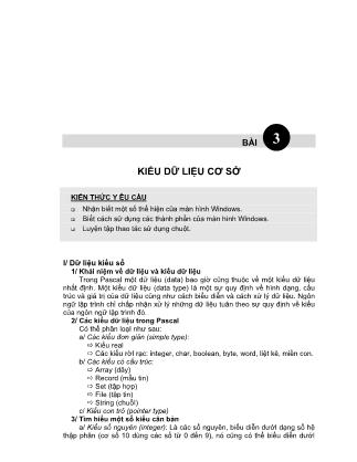 Giáo trình Ngôn ngữ lập trình Pascal (Phần 2)