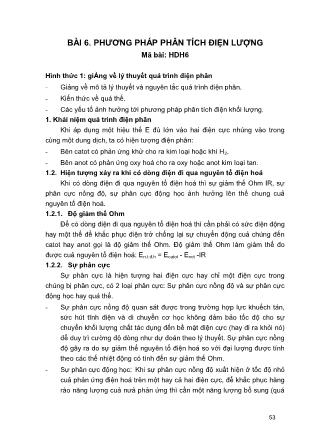 Giáo trinh Phân tích bằng điện hóa (Phần 2)