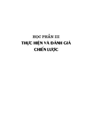 Giáo trình Quản trị chiến lược (Phần 2)
