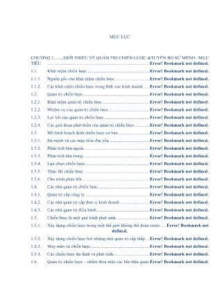 Giáo trình Quản trị chiến lược