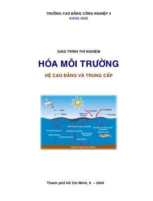Giáo trình thực hành Hóa môi trường (Phần 1)