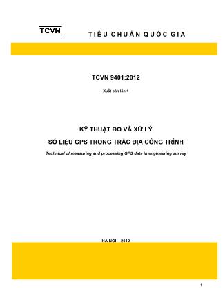 Kỹ thuật đo và xử lý số liệu GPS trong trắc địa công trình
