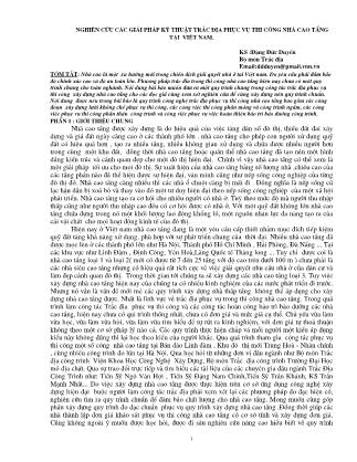 Nghiên cứu các giải pháp kỹ thuật Trắc Địa phục vụ thi công nhà cao tầng tại Việt nam