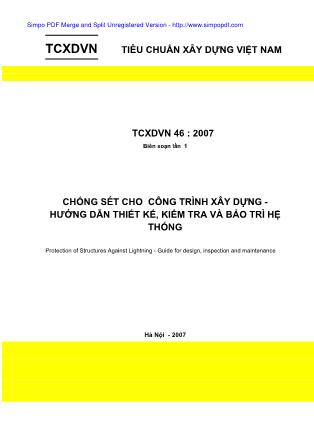 Tài liệu Chống sét cho công trình xây dựng - Hướng dẫn thiết kế , kiểm tra và bảo trì hệ thống