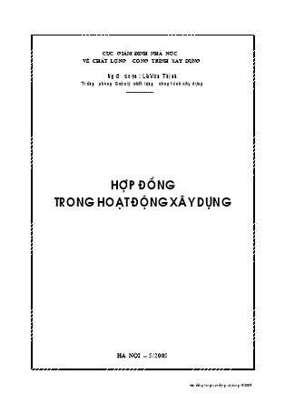 Tài liệu Hợp đồng trong hoạt động xây dựng