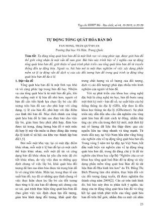 Tự động tổng quát hóa bản đồ