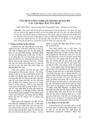 Ứng dụng công nghệ GIS thành lập bản đồ cấu tạo địa chất vỉa than