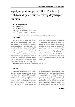 Áp dụng phương pháp RBF-FD vào việc tính toán điện áp quá độ đường dây truyền tải điện