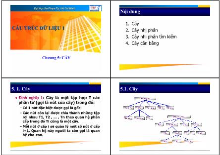 Bài giảng Cấu trúc dữ liệu 1 - Chương 5: Cây - Lương Trần Hy Hiến