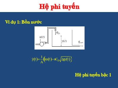 Bài giảng Hệ phi tuyến