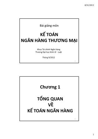 Bài giảng Kế toán ngân hàng thương mại
