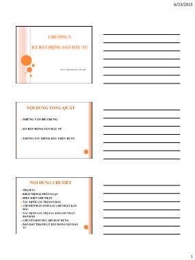 Bài giảng Kế toán xây dựng - Chương 5: Kế toán bất động sản đầu tư - Trần Thị Phương Thanh