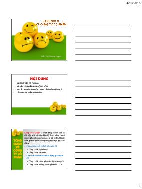 Bài giảng Kế toán xây dựng - Chương 8: Kế toán công ty cổ phần - Trần Thị Phương Thanh