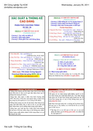 Bài giảng môn Xác suất và thống kê - Đoàn Vương Nguyên