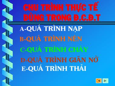 Bài giảng Nguyên lý động cơ đốt trong - Chi trình thực tế dùng trong động cơ đốt trong