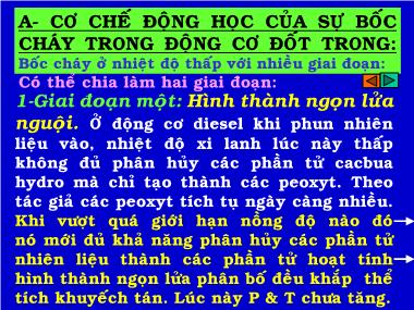 Bài giảng Nguyên lý động cơ đốt trong - Cơ chế động học của sự bốc cháy trong động cơ đốt trong