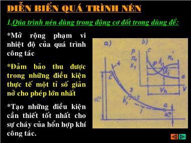 Bài giảng Nguyên lý động cơ đốt trong - Diễn biến quá trình nén