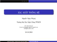 Bài giảng Xác suất thống kê - Biến ngẫu nhiên - Nguyễn Ngọc Phụng