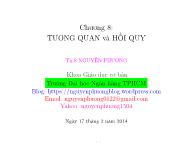 Bài giảng Xác suất thống kê - Chương 8: Tương quan và hồi quy - Nguyễn Phương