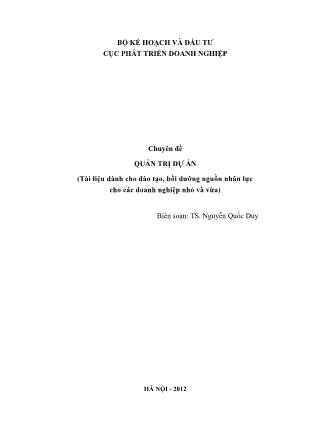 Chuyên đề Quản trị dự án - Nguyễn Quốc Duy