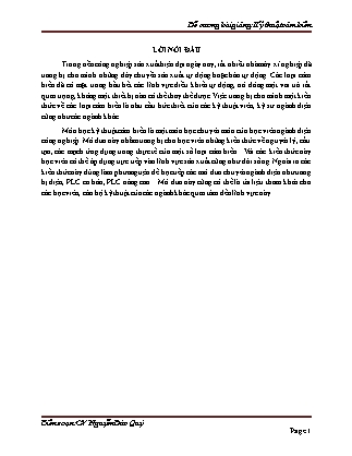 Đề cương bài giảng Kỹ thuật cảm biến