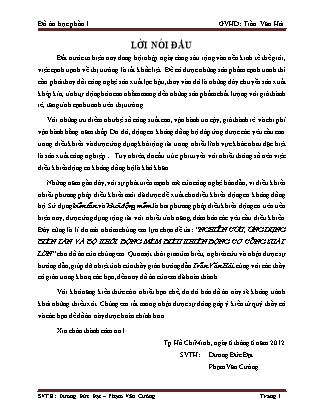 Đồ án Nghiên cứu, ứng dụng biến tần và bộ khởi động mềm điều khiển động cơ công suất lớn