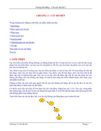 Giáo trình Cấu trúc dữ liệu 2 - Chương 3: Cây đỏ đen - Trương Hải Bằng