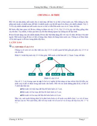 Giáo trình Cấu trúc dữ liệu 2 - Chương 4: B-Tree - Trương Hải Bằng