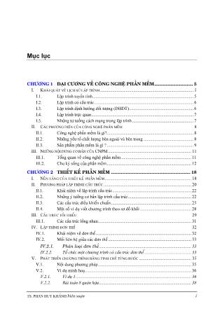 Giáo trình Công nghệ phần mềm - Phan Huy Khánh (Phần 1)