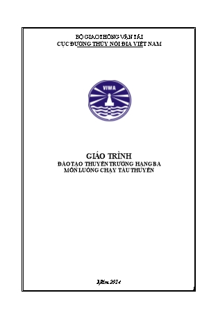 Giáo trình Luồng chạy tàu thuyền
