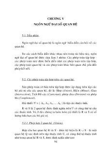 Giáo trình Thiết kế cơ sở dư liệu - Trịnh Minh Tuấn (Phần 2)