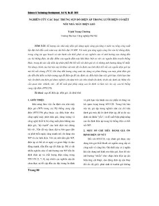 Nghiên cứu các đặc trưng sụp đổ điện áp trong lưới điện có kết nối nhà máy điện gió