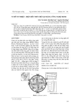 Vi mô tơ nhiệt - điện siêu nhỏ chế tạo bằng công nghệ MEMS