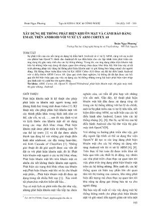 Xây dựng hệ thống phát hiện khuôn mặt và cảnh báo bằng email trên Android với vi xử lý ARM Cortex a8